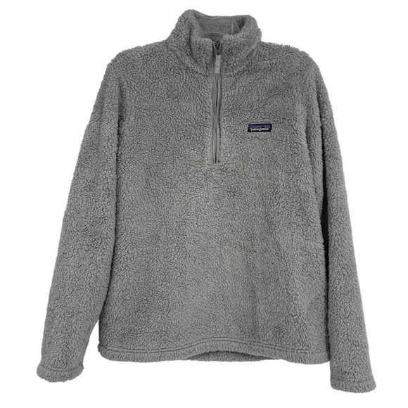 Patagonia Women's Size Large Los Gatos 1/4 Zip Soft Fleece Jacket Gray pullover - Picture 1 of 8